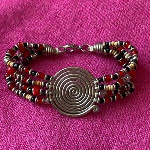 Vintage Southwestern Style Handcrafted Colourful Beaded Bracelet